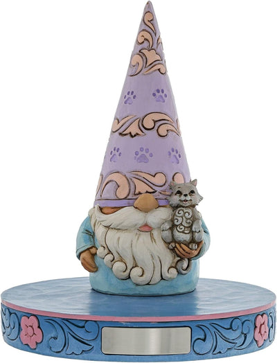 Enesco Jim Shore Heartwood Creek Zwerg mit Einer Katze, 14 cm, Mehrfarbig