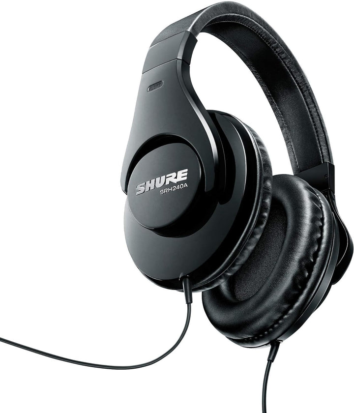 Shure SRH240A-BK-EFS geschlossener Kopfhörer/Over-Ear, geräuschunterdrückend, druckvolle Bässe und d