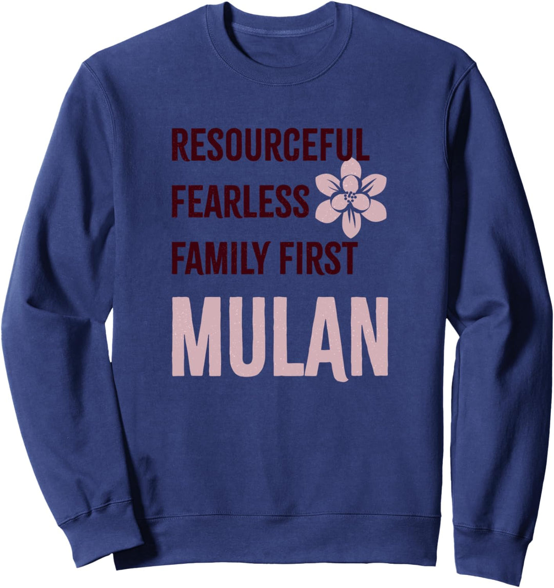Disney Princess Resourceful Fearless Family First Mulan Sweatshirt