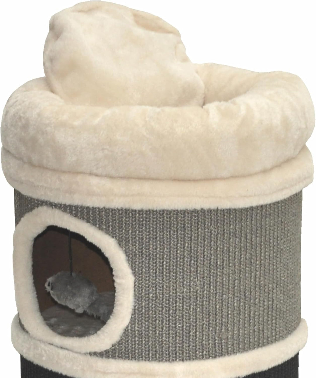 nanook Kratztonne Bella aus Sisal, Höhe 80 cm, Spieltonne für Katzen ø 35 cm, Katzenkratzbaum mit 3