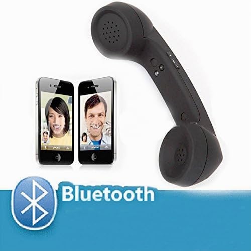 kabellose Retro-Telefonhörer Kopfhörer für EIN Handy mit bequemem Anruf Schwarz, Schwarz