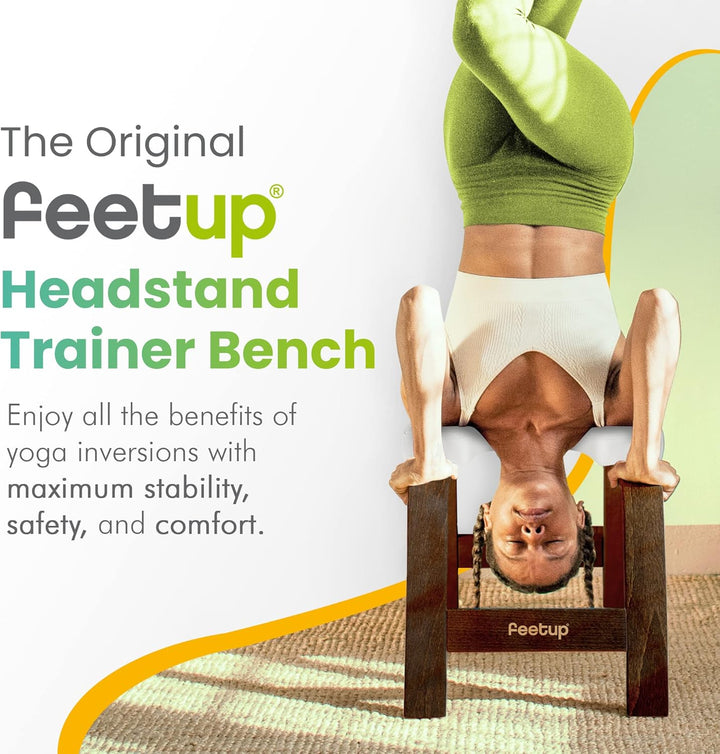 FeetUp Trainer The Original - Yoga kopfstandhocker, Yoga Inversion Bank, Simply and Safely Reverse.
