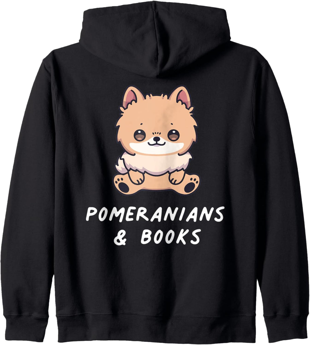 Pomeranians & Books Kawaii Anime Welpe Hund Dog Hundefreunde Kapuzenjacke