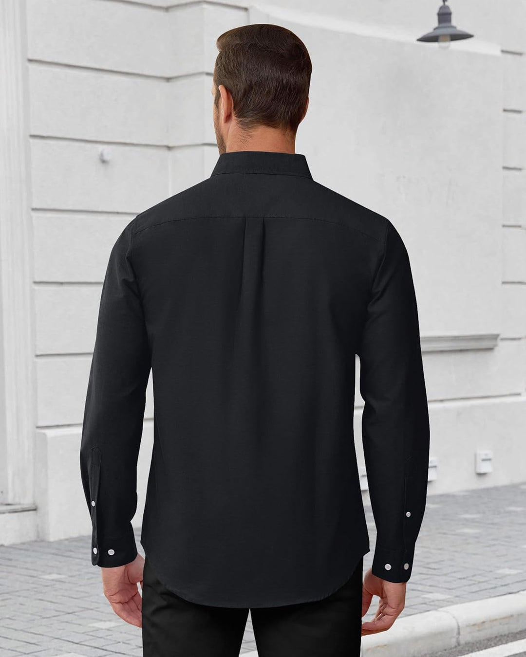 J.VER Oxford Herren Hemd Regular Fit Hemd Langarm Bügelleicht Casual Hemd aus Oxford Button Down Hem