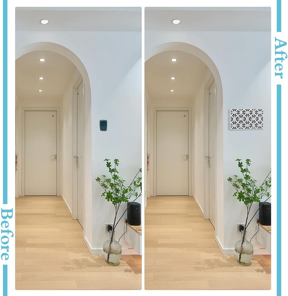 Türklingel-Abdeckplatte für Wand innen, ästhetische Holz-Läutewerk-Abdeckbox für Home Upgrade, Outdo