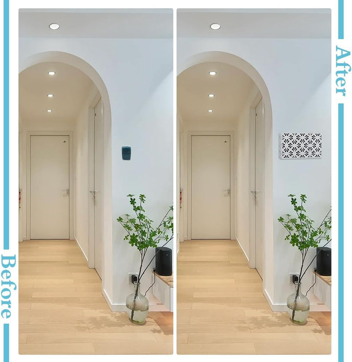 Türklingel-Abdeckplatte für Wand innen, ästhetische Holz-Läutewerk-Abdeckbox für Home Upgrade, Outdo