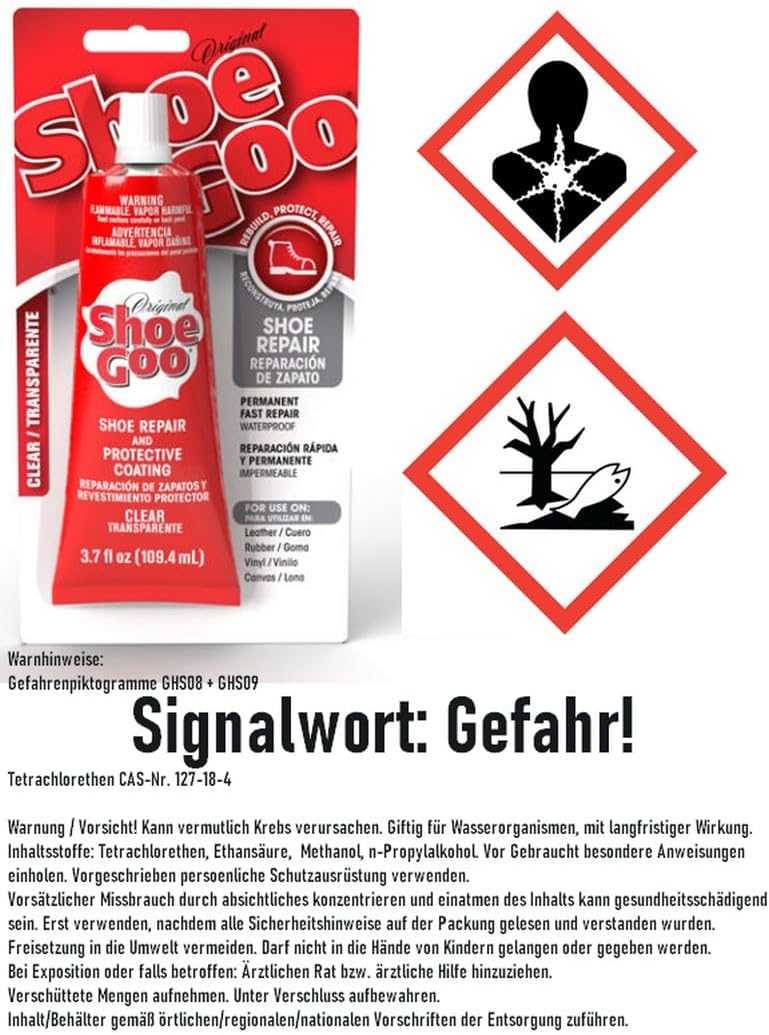 Shoe Goo Clear 109,4ml Original inkl. Deutscher Anleitung & Beizettel + Vamos Skate Co. Sticker (255