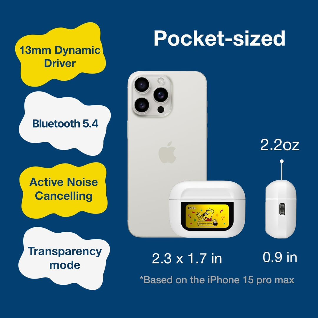 HARIBO Bluetooth Kopfhörer Kabellose In-Ear-Kopfhörer mit LCD-Touchscreen Case, Bluetooth 5.4 TWS, N
