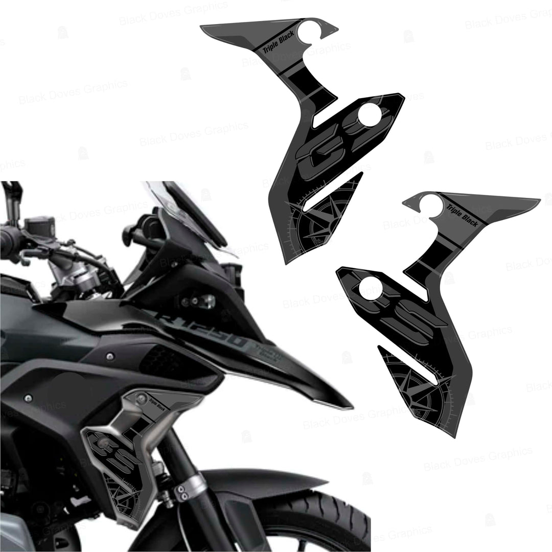 3D-Aufkleber für Seitenwände aus Aluminium, kompatibel mit Motorrad Motorrad R 1250 GS LC Standard T