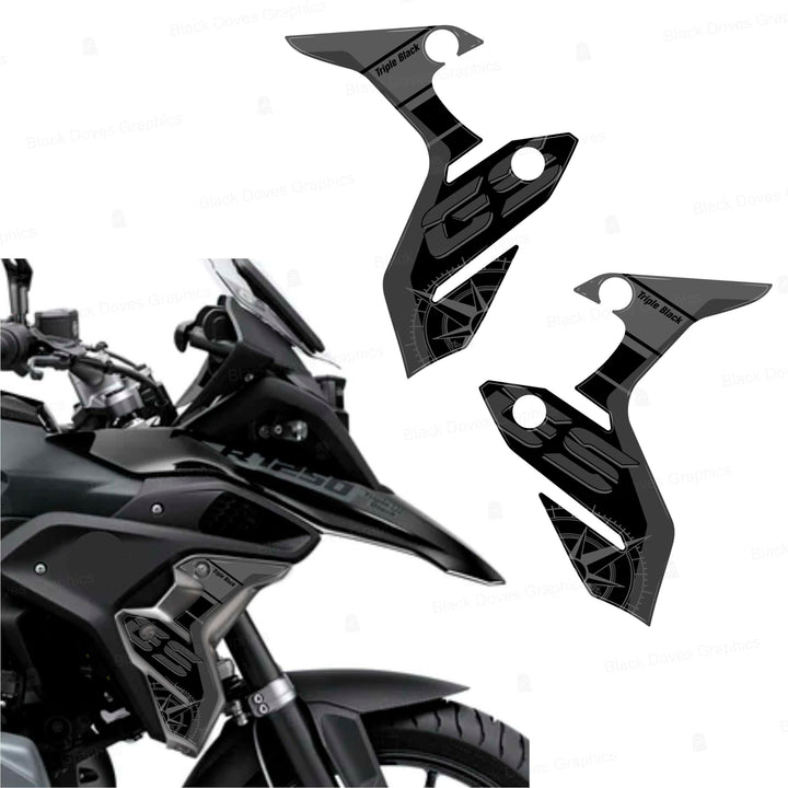 3D-Aufkleber für Seitenwände aus Aluminium, kompatibel mit Motorrad Motorrad R 1250 GS LC Standard T