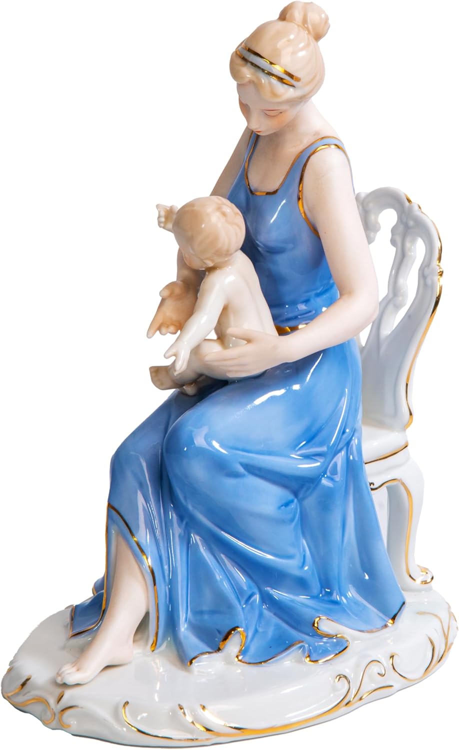 Porzellan-Figuren, Mutter und Schatz, Statue, Skulptur, Heimdekoration, Geschenke, Kunst, Dekoration