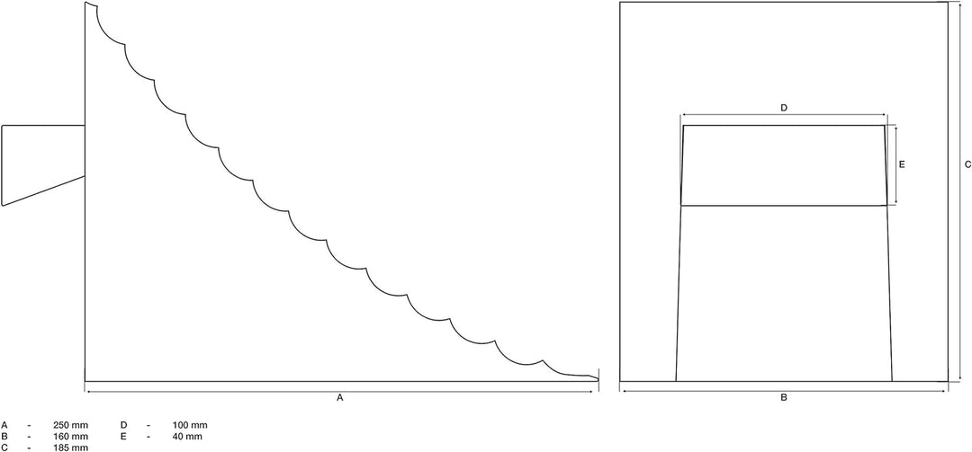BGS 7015 | Unterlegkeil | 250 x 160 x 190 mm | für PKW / NFZ / Anhänger / Wohnwagen | Bremskeil