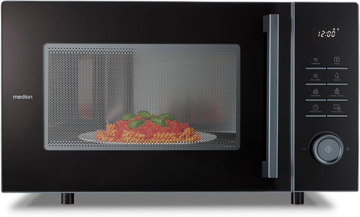 MEDION Mikrowelle mit Grill und Heissluftfritteusenfunktion (25 Liter, 900 Watt, 1.500 Watt Grill, 1