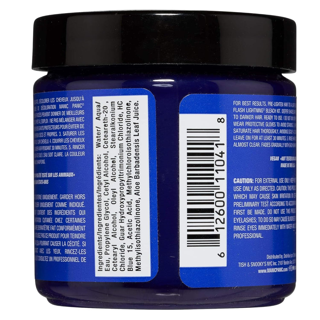 Manic Panic Semi-permanente Haarfarbe in Ultra-Violett, 113,4 g Blau 118 ml (2er Pack), Blau 118 ml