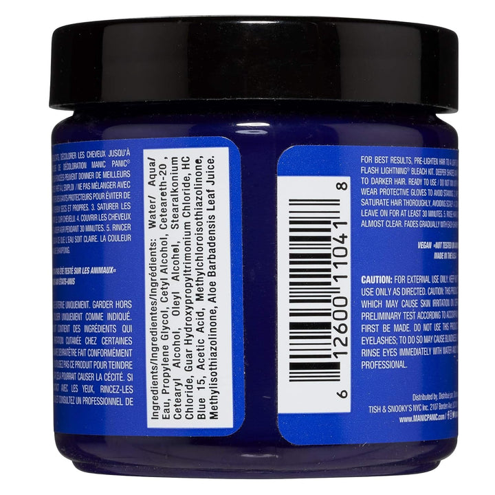 Manic Panic Semi-permanente Haarfarbe in Ultra-Violett, 113,4 g Blau 118 ml (2er Pack), Blau 118 ml