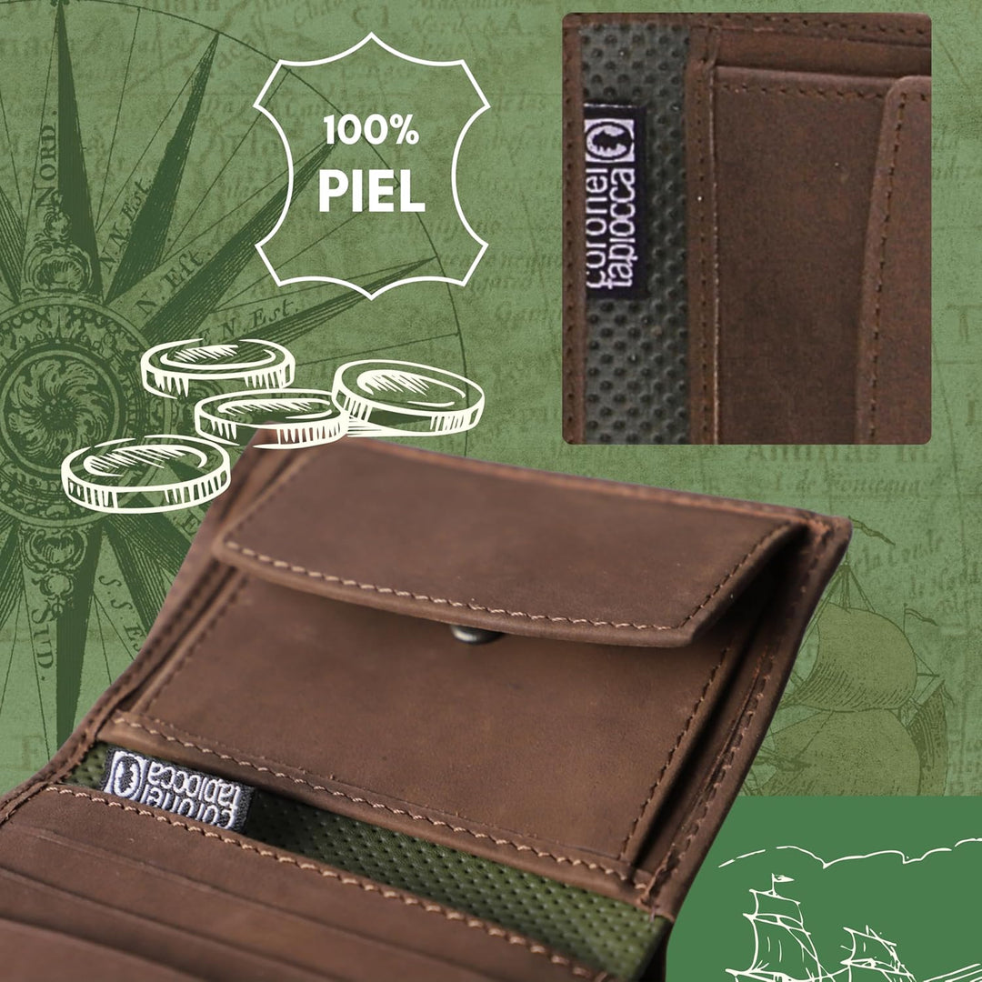 CORONEL TAPIOCCA Herren Geldbörse Wallet Geldbeutel Herren Wallet Portemonnaie Brieftasche Herren Ge