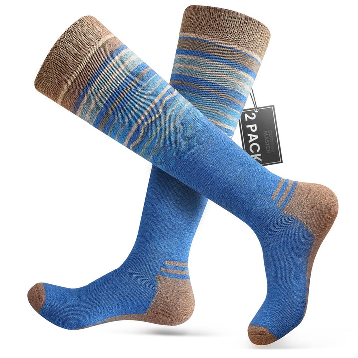 OutdoorMaster Ski Socken, Merino Wool Ski Socken für Herren &amp; Damen, Thermal Winter Warme Snowboard