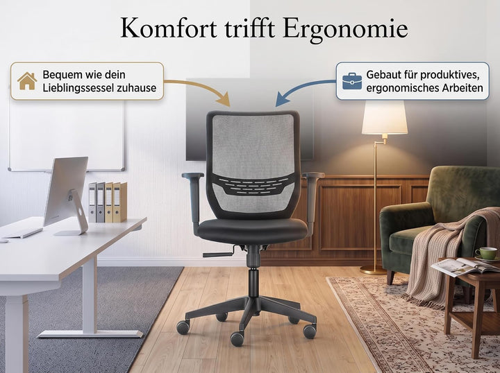 Start, Bürostuhl, für Home-Office &amp; Unternehmen, mit vielen ergonomischen Funktionen, ergonomisch &amp;
