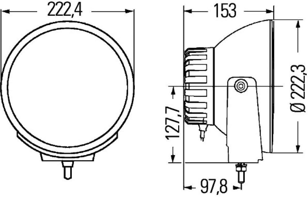 HELLA 1F8 007 560-721 Xenon-Fernscheinwerfer - Luminator Xenon - 12V - rund - Referenzzahl: 37.5 - g