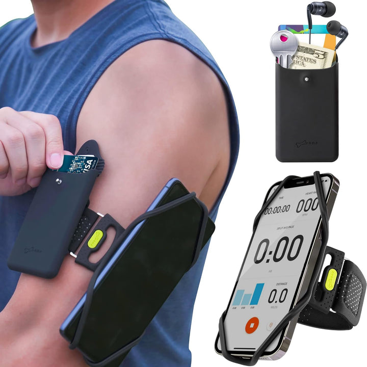 BONE Handytasche Sport Joggen + Sport Tasche, Universal Handy Joggen Zubehör, Handy Armband Joggen L