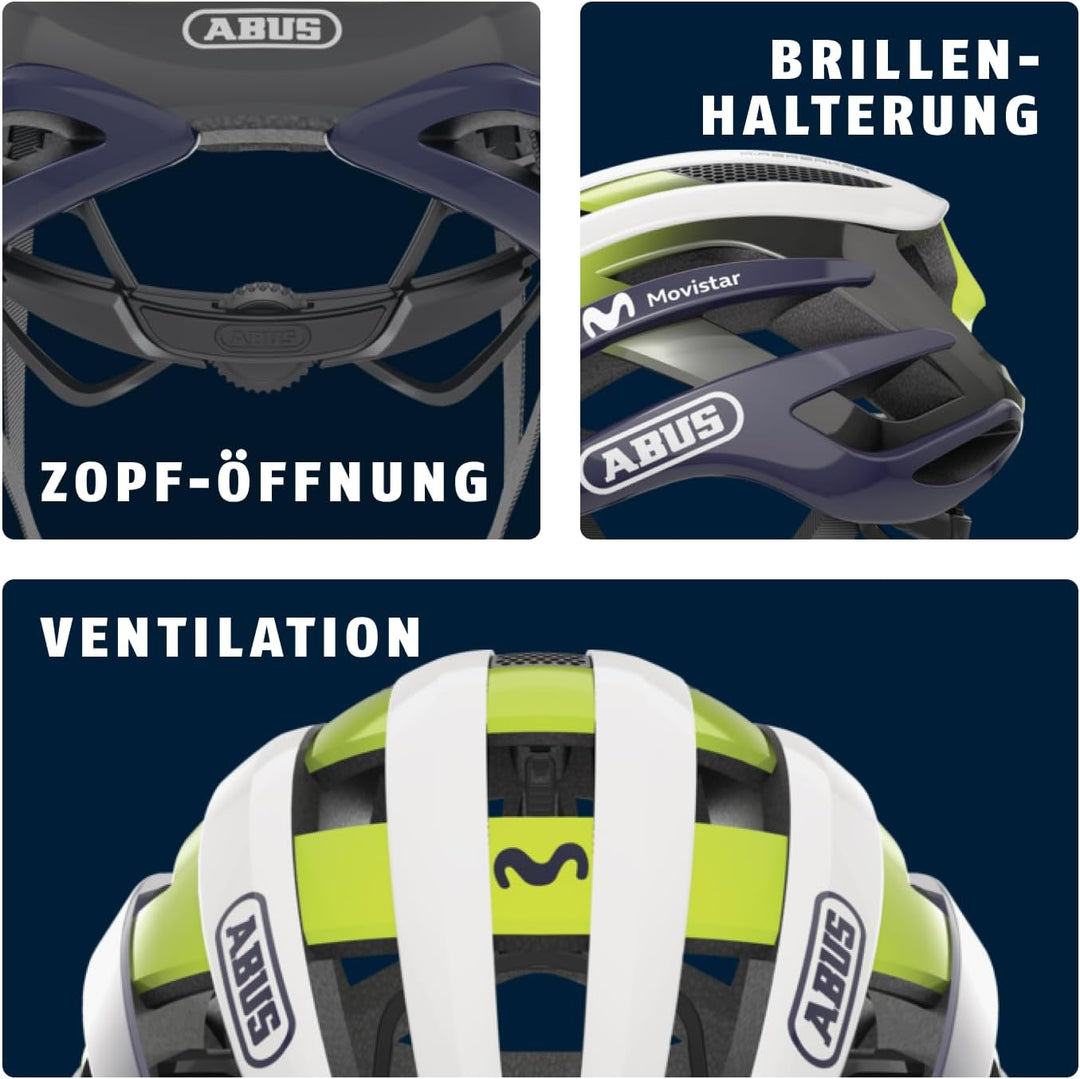 ABUS Rennradhelm AirBreaker - High-End Fahrradhelm für den professionellen Radsport - für Jugendlich
