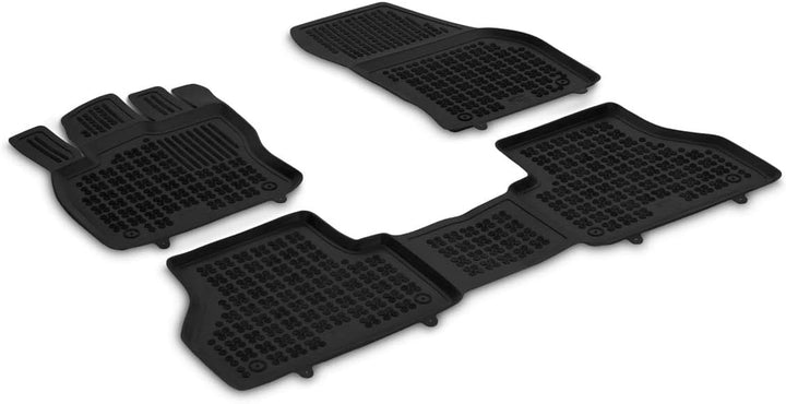 Hohe Gummi Fussmatten mit Rand passend für VW Caddy ab 11/2020/Ford Tourneo Connect ab 5/2022 AZUGA
