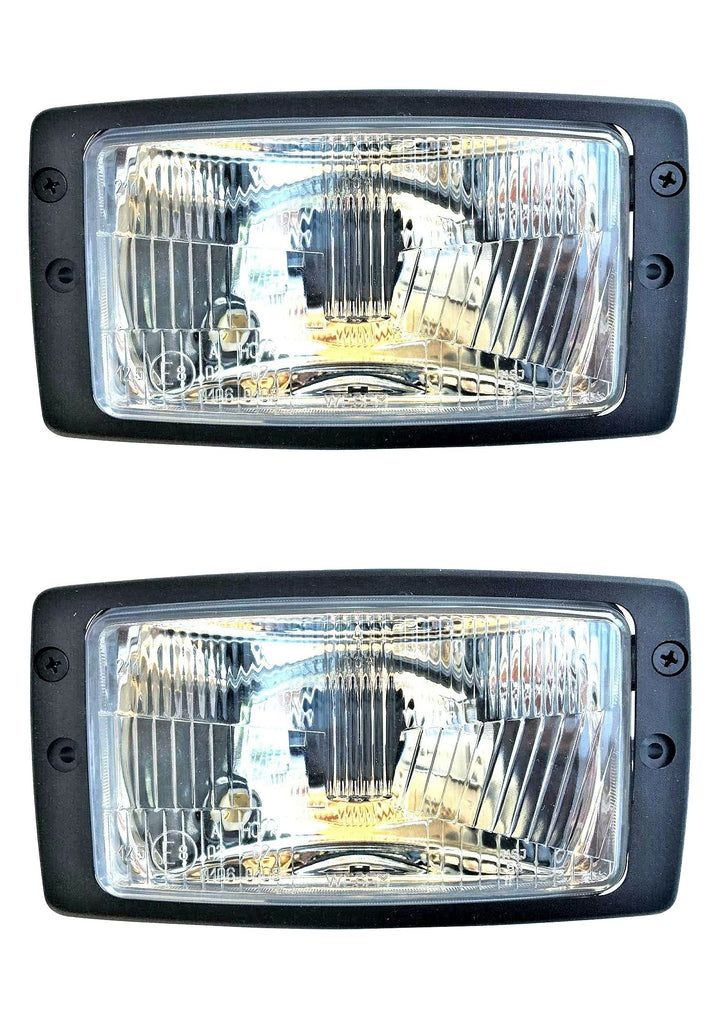 MelTruck® 2x H4 Hauptscheinwerfer 12V 24V Zetor Ursus Pronar Farmer JD mit Glühbirnen 12V