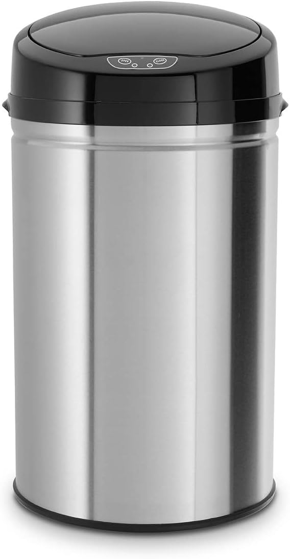 Echtwerk Abfalleimer, Mülleimer mit Sensor, elektrischer Müllbehälter, Infrarot Bewegungssensor, Kor