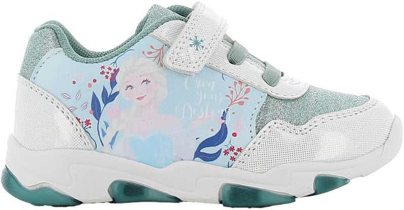 Disney Frozen Schuhe Mädchen 2 bis 8 Jahre, Kinderschuhe mit Anna und ELSA Motiv, Leuchtschuhe Kinde