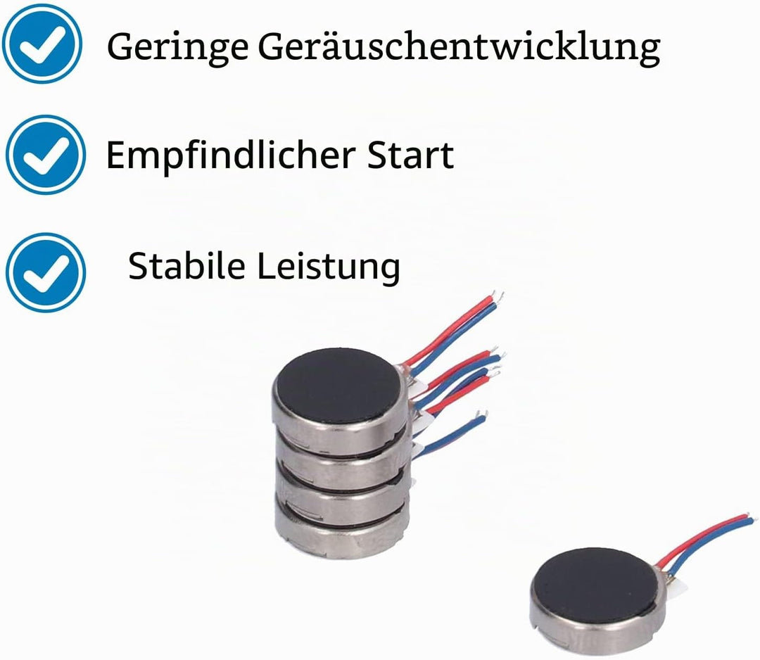 50Pcs Mini Vibrationsmotoren DC 3V 10x2,7mm Flacher Münze Typ Micro Vibrationsmotor für Smart Handy