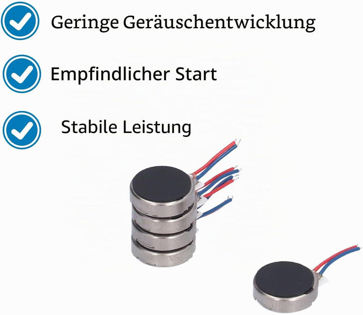 50Pcs Mini Vibrationsmotoren DC 3V 10x2,7mm Flacher Münze Typ Micro Vibrationsmotor für Smart Handy