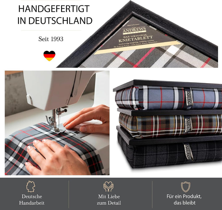 Kariertes Knietablett: Allover-Schottenkaro (Thomson Grey) Thomson Grey 1 Stück (1er Pack), Thomson