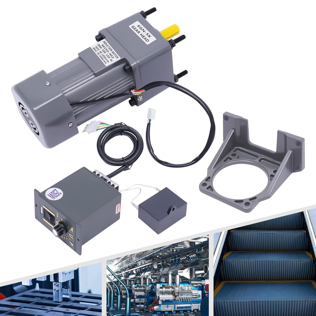 Getriebemotor 220V & 250W Schneckengetriebemotor mit Drehzahlregler, Schneckengetriebe Motor Einstel