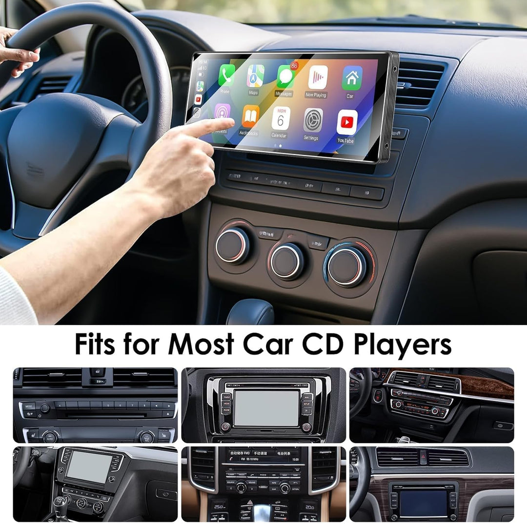 EEEKit CD Schlitz Halterung für CarPlay Bildschirm, 360° Drehbare CD Player GPS Halterung, Kompatibe