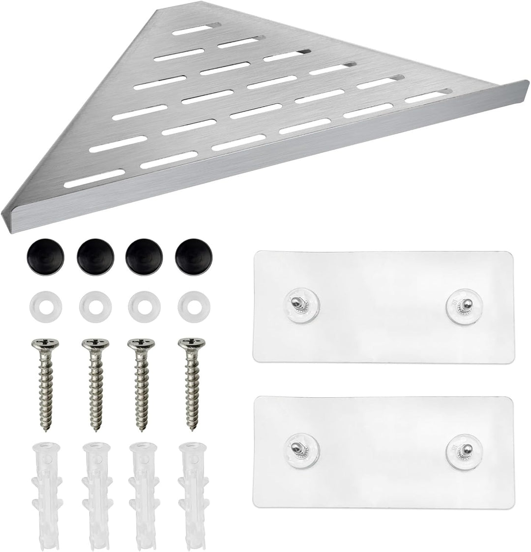 Duschablage Eckablage 304 Edelstahl ohne Bohren Duschkorb Shampoo Halter Wandmontage für Badezimmer