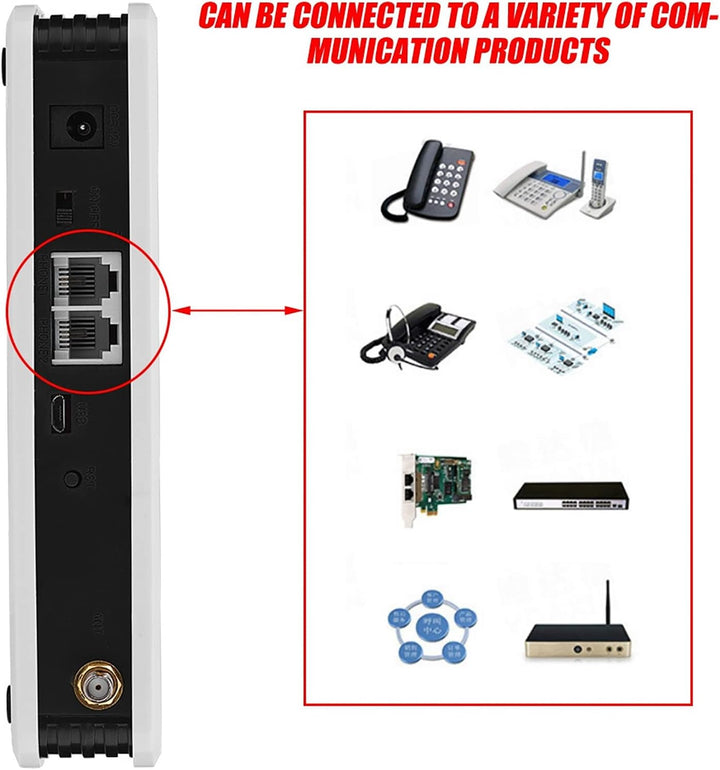 Ejoyous GSM Gateway Analoges,GSM Tischtelefon Drahtloses Terminal GSM-Modul GSM Quadband 850/900/180