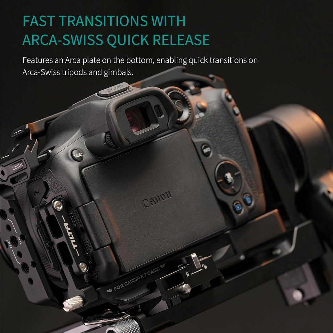 Tilta R7 Käfig, kompletter Kamerakäfig kompatibel mit Canon R7 mit EF-R Mount Adapter Unterstützung