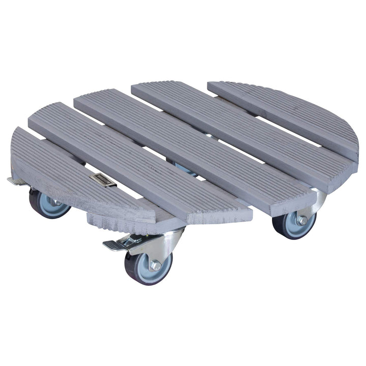 WAGNER Pflanzenroller CREO Ø 38 x 10,5 cm I Blumenroller für Aussenbereich + Innenbereich I FSC®-Mas