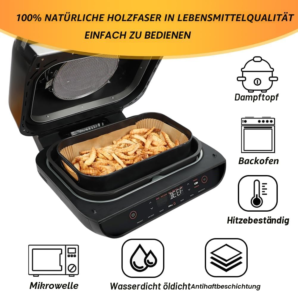 BYKITCHEN Airfryer Backpapier for Ninja Foodi MAX Grill und Heissluftfritteuse [AG551EU][AG551EUCP],