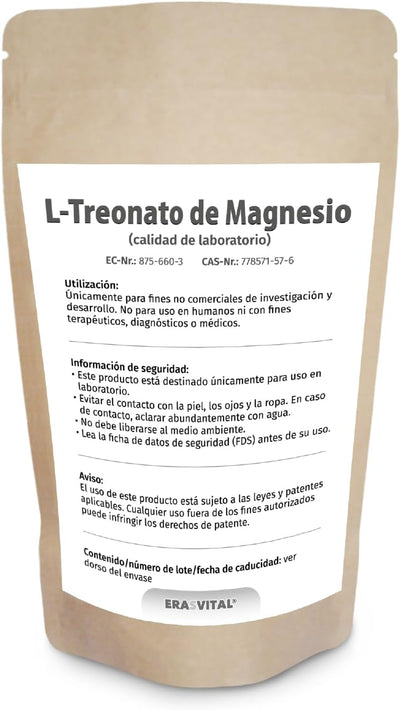 Magnesium L-Threonat - 99,6% Reinheit ±0,9, 8% Magnesiumgehalt - Hochreines Pulver für Forschung und