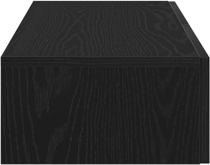 Solivagant Wandregal mit Schubladen Schwarz 80x33x17 cm Holzwerkstoff, Möbel,Regalsysteme,Wandregale