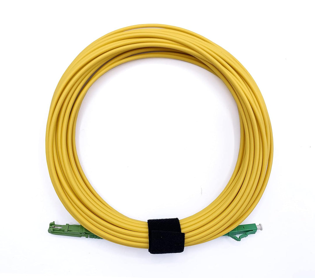 Elfcam® - 25m LWL Glasfaser-Kabel E2000/APC auf LC/APC Stecker, Simple Singlemode 9/125μm OS2 Patchk