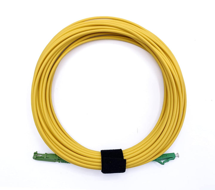 Elfcam® - 25m LWL Glasfaser-Kabel E2000/APC auf LC/APC Stecker, Simple Singlemode 9/125μm OS2 Patchk
