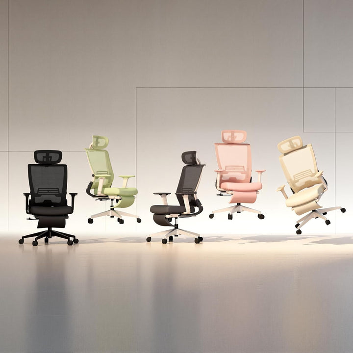 FLEXISPOT Ergonomischer Bürostuhl, Foldex, klappbarer Bürostuhl für Kleine Räume mit Lendenwirbelstü
