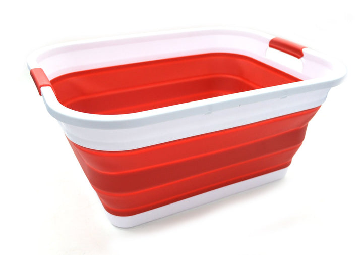 SAMMART 41L Collapsible Plastic Laundry Basket - Foldable Pop Up Storage Container/Organizer - Porta