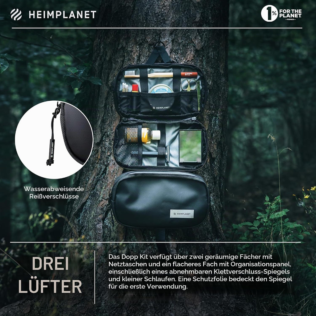 HEIMPLANET Original | HPT Carry Essentials - DOPP KIT Kulturtasche | Wasserfester Kulturbeutel aus r