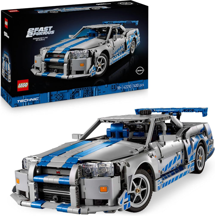 LEGO Technic 2 Fast 2 Furious Nissan Skyline GT-R R34 Automodell-Bauset für Erwachsene - mit Driftfu