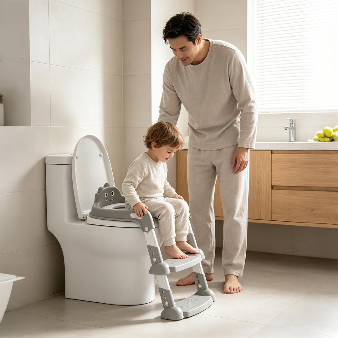 Kinder Töpfchen-Sitz für Toilette Rutschhemmend, zusammenklappbar, | Toilettentrainingssitz Mit Leit