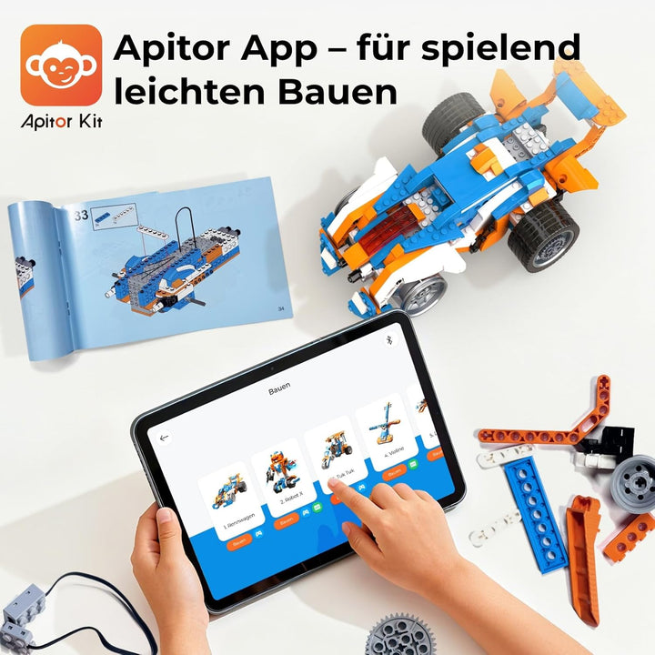 Robot X, Roboter-Set, STEM-Spielzeug für Kinder, 12-in-1, App-gesteuertes DIY-Bildungs-Codierspielze