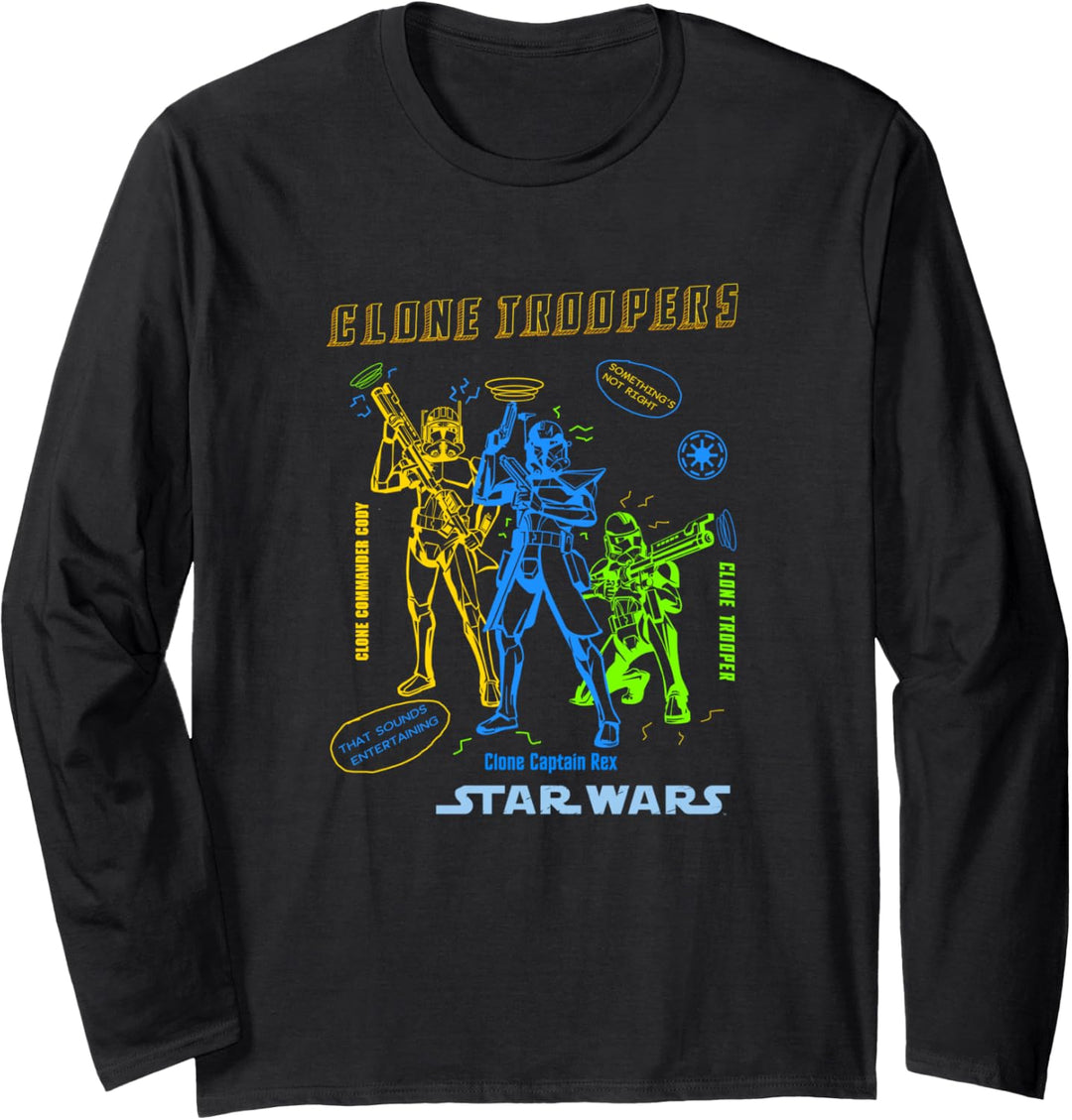 Star Wars: Clone Wars Clone Troopers Doodles Langarmshirt